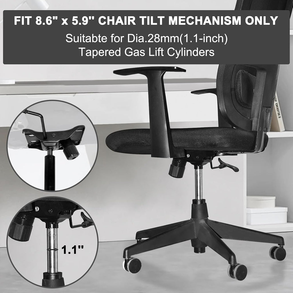 MySit Heavy Duty 300 LBs Office Chair Tilt Mechanism Replacement Parts, 5.9'' x 8.6" Mounting Holes Tilt Control Mechanism(Not Standard Dimension)