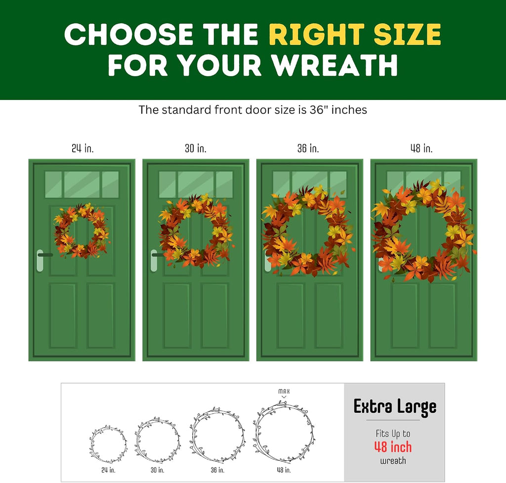 Christmas Wreath Storage Bag 48" with Clear Window | Extra Large Garland Xmas Wreath Container | Durable 600D Oxford Material | XL Huge 48” Holiday Wreath Bags Box (Black)