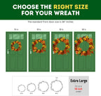 Christmas Wreath Storage Bag 48" with Clear Window | Extra Large Garland Xmas Wreath Container | Durable 600D Oxford Material | XL Huge 48” Holiday Wreath Bags Box (Black)
