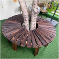 Circular Wooden Patio Wrap Seat Chair,Tree Bench Wrap Around Tree Bench,for Garden,Lawn,Patio,Backyard