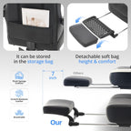 Gaming Chair Breathable Leather with Pocket Spring Cushion, Wide and High Ergonomic Office Chair with Headrest, Computer Gaming Chair with Footrest for Adult and Teen (Black Leather)
