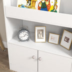 Toy Storage Cabinet, Bookcase Bookshelf for Room, Bedroom, Playroom, Nursery, White