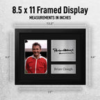 HWC Trading Brian Clough Nottingham Forest Gifts Printed Signed Autograph Picture for Soccer Fans and Supporters - US Letter Framed (ID-007475)
