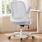 NEO CHAIR Office Desk Gaming Ergonomic Computer Chair with Lumbar Back Support Adjustable Height Swivel Rolling Wheels Flip-up Arms Mesh Chair for Home Vanity (Purple)