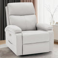 Korser Power Swivel Rocker Recliner Chair. Electric Glider Rocking Chair Nursery with Massage & Heat. PU Leather Nursery Rocking Chairs with USB & Type-C Ports for Living Room, Bedroom, Nursery, White