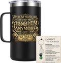 CHICKOR Retirement Gift for Woman Men 2026 + Natural stone Keychain – Every Sip Tastes Like It's Not My Problem Anymore – Funny Retirement Gifts Coworker Teacher Nurse – Travel Mug with Handle 24 oz
