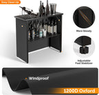 VINGLI 39" Commercial Grade Portable Bar Table for Events, Mobile Bartending Station, Outdoor Indoor Pop Up Bar Table with Skirt PP (39"-1P, Black)