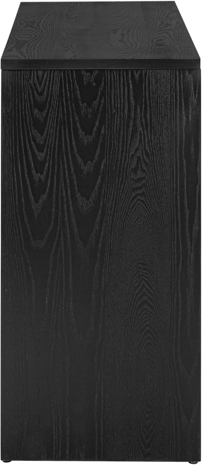 Elegant Console Table,Fireplace Design,Simple and Functional with Wood Veneer Top,for Hallway, Living Room, or Entryway
