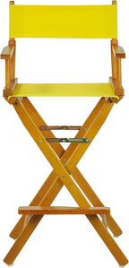 Casual Home 30" Director's Chair Honey Oak Frame-with Yellow Canvas, Bar Height