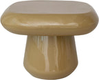 Bloomingville Enameled Metal Square Table, Mustard Color