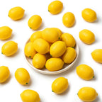 BigOtters 20PCS Small Artificial Lemons, Faux Yellow Lemons 2.7 x 1.8 Inch for Fake Fruit Bowl Lemonade Party Summer Decor Photo Props