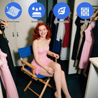 STAY GENT Director's Chair Canvas Replacement Kit 21"L x 8"W - 21"L x 16.5"W Replacement Canvas Durable Cotton Canvas Seat & Back Covers for Home,Model Artist,Makeup,Show Dressing Room, 1 Set Blue