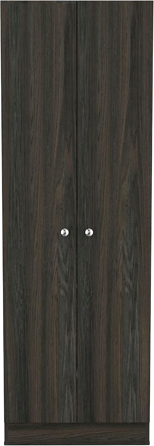 71" H Kitchen Storage Pantry Cabinet,2-Door Wooden Cupboard Credenza Bufffet Cabinet Freestanding Kitchen Hutch for Living Room, Dining Room, Dark Brown