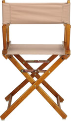 Casual Home Director's Chair ,Honey Oak Frame/Tan Canvas,18" - Classic Height