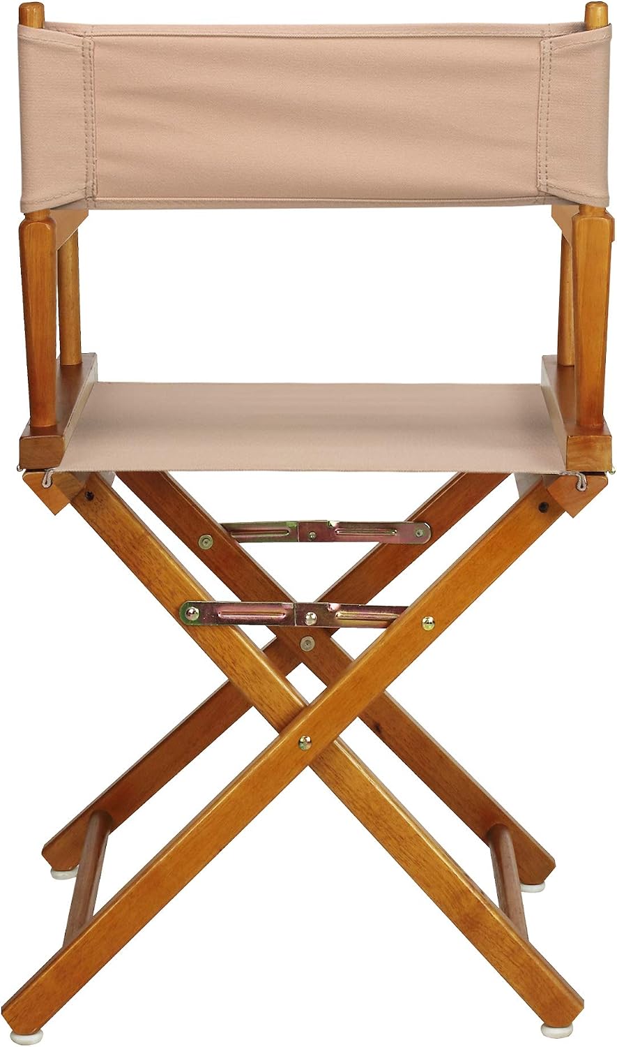 Casual Home Director's Chair ,Honey Oak Frame/Tan Canvas,18" - Classic Height