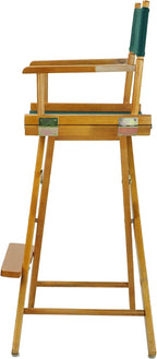 Casual Home 30" Director's Chair Honey Oak Frame-with Hunter Green Canvas, Bar Height