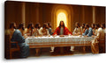 ZOMNAI The Last Supper Jesus Wall Art for Living Room Office Gold Canvas Painting Prints Classical Artwork Kitchen Bedroom Decor (20x40 Inches)