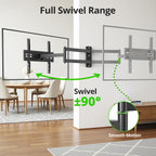 USX MOUNT Corner TV Wall Mount with 31.22" Long Arm for 26-65 Inch TVs up to 80 lbs, Full Motion TV Wall Mount Bracket with Swivel and Tilt, Max VESA 400x400mm fit Most 32 40 42 43 50 55 60 65 TVs