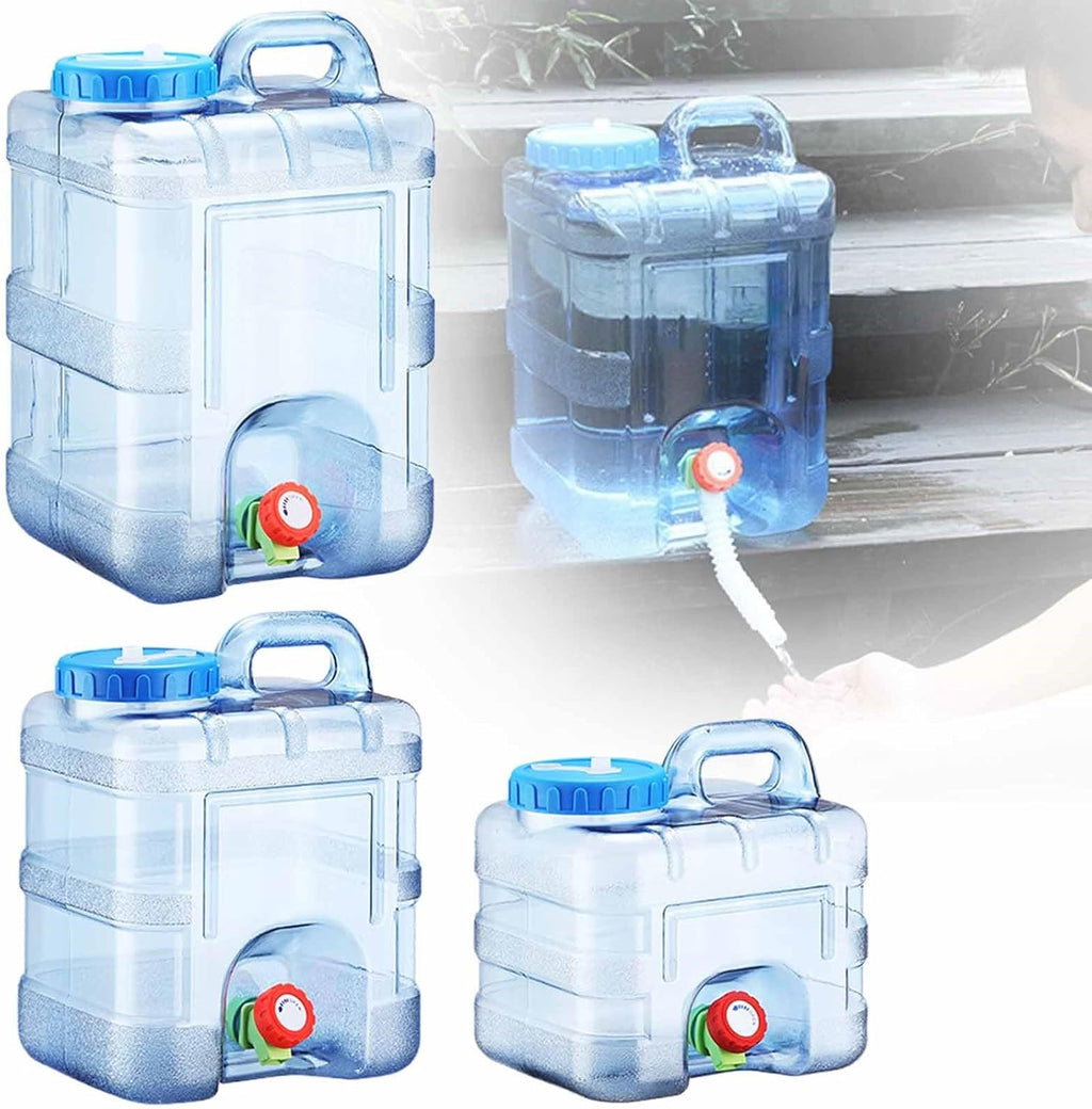 Portable Camping Water Tank with Faucet Water Storage Container with Tap BPA Free Emergency Drinking Water Canister for Outdoor Camping, Hiking, Car Travel Home Emergency Use (15L)