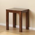 100% Solid Wood Stool, Walnut Wood Ottoman Footrest Stool Vanity Chair Bench Seat for Entryway Dining Bedroom Makeup (Walnut no Cushion, 1)