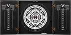 Viper Hideaway Dartboard Cabinet Set with Steel-Tip Dart Board, Reversible Board with Baseball Game Option, Two Sets of Darts, Chalk Scoreboards, and Matte Black Finish