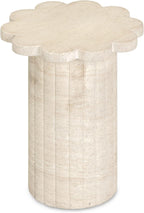 Tov Furniture Blossom Faux Travertine Indoor/Outdoor Concrete Side Table