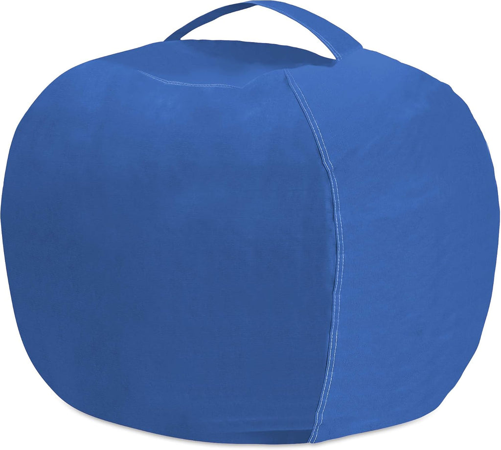 Posh Stuffable Kids Stuffed Animal Storage Bean Bag Chair Cover - Childrens Toy Organizer, X-Large 48" - Solid Royal Blue