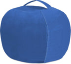 Posh Stuffable Kids Stuffed Animal Storage Bean Bag Chair Cover - Childrens Toy Organizer, X-Large 48" - Solid Royal Blue