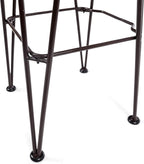Christopher Knight Home Denali Outdoor Industrial Acacia Wood Barstools with Finished Iron Frame, 2-Pcs Set, Teak Finish / Rustic Metal