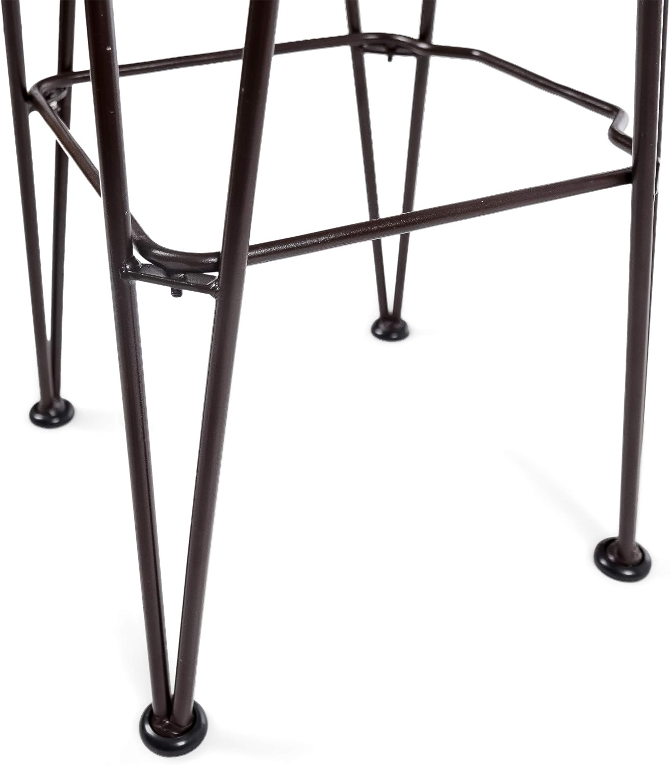 Christopher Knight Home Denali Outdoor Industrial Acacia Wood Barstools with Finished Iron Frame, 2-Pcs Set, Teak Finish / Rustic Metal