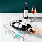 Transparent Wine Rack Stackable Bottle Holder for Refrigerator Beverage Storage and Organization at Home (2 Link)