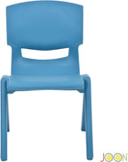 JOON Stackable Plastic Kids Learning Chairs, (2-Pack), 20.5x12.75X11 Inches, The Perfect Chair for Playrooms, Schools, Daycares and Home, Sky Blue