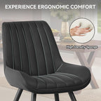 Nebuaegis Modern Dining Chairs Set of 6,Upholstered Dining Room Chairs with Thick Cushions,Fabric Comfy Dining Chairs with Metal Legs for Dining Room Black
