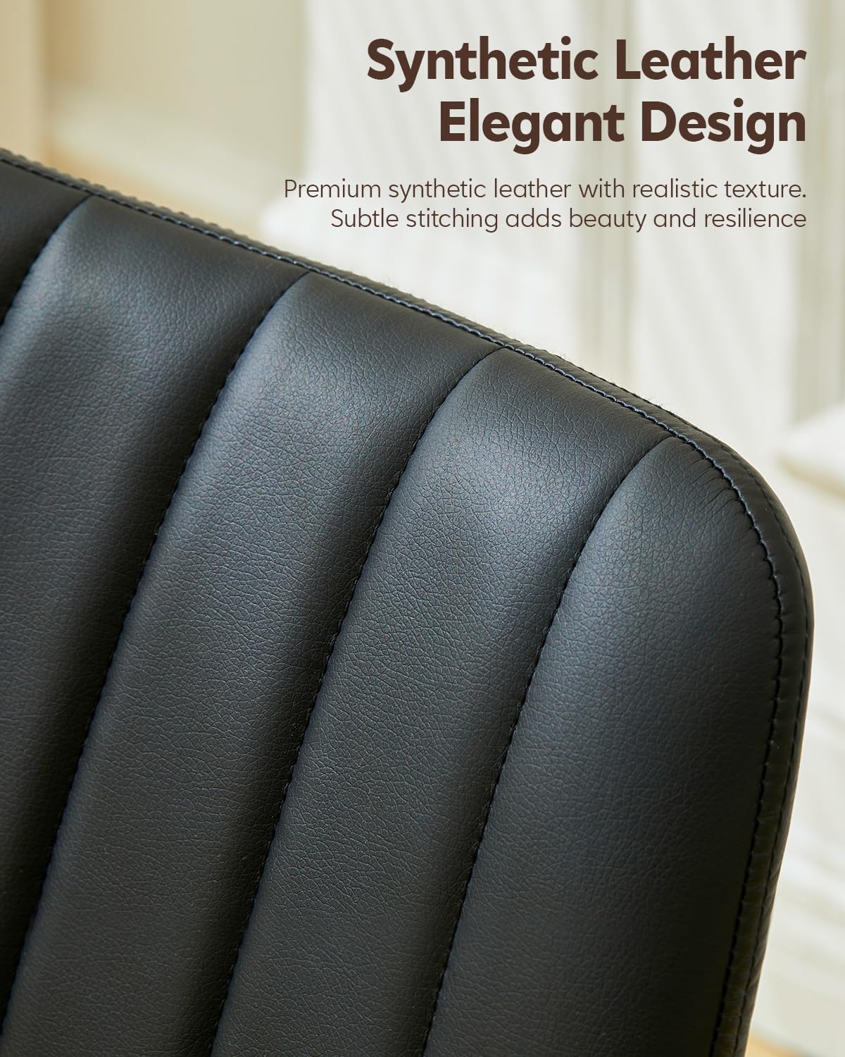 CLIPOP Dining Chairs Set of 2, Faux Leather Dining Chairs with Upholstered Seat, High Back Comfy Cushion, Metal Leg, Accent Kitchen Side Chair for Living, Restaurant & Meeting Room, Black