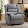 360°Swivel Rocking Chairs for Adult,Recliner Chair with Side Pockets and Cup Holders,Rocker Recliner with a Suitable for Living Rooms,Bedrooms,Light Grey