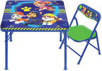 Paw Patrol Table & Chair Set for Toddlers 24-48M, Includes 1 Table & 1 Chair - Sturdy Metal Construction, Table: 20" L x 20" W x 16.4" H, Chair: 12" L x 11.6" W x 17.7" H - Weight Limit: 70 lbs