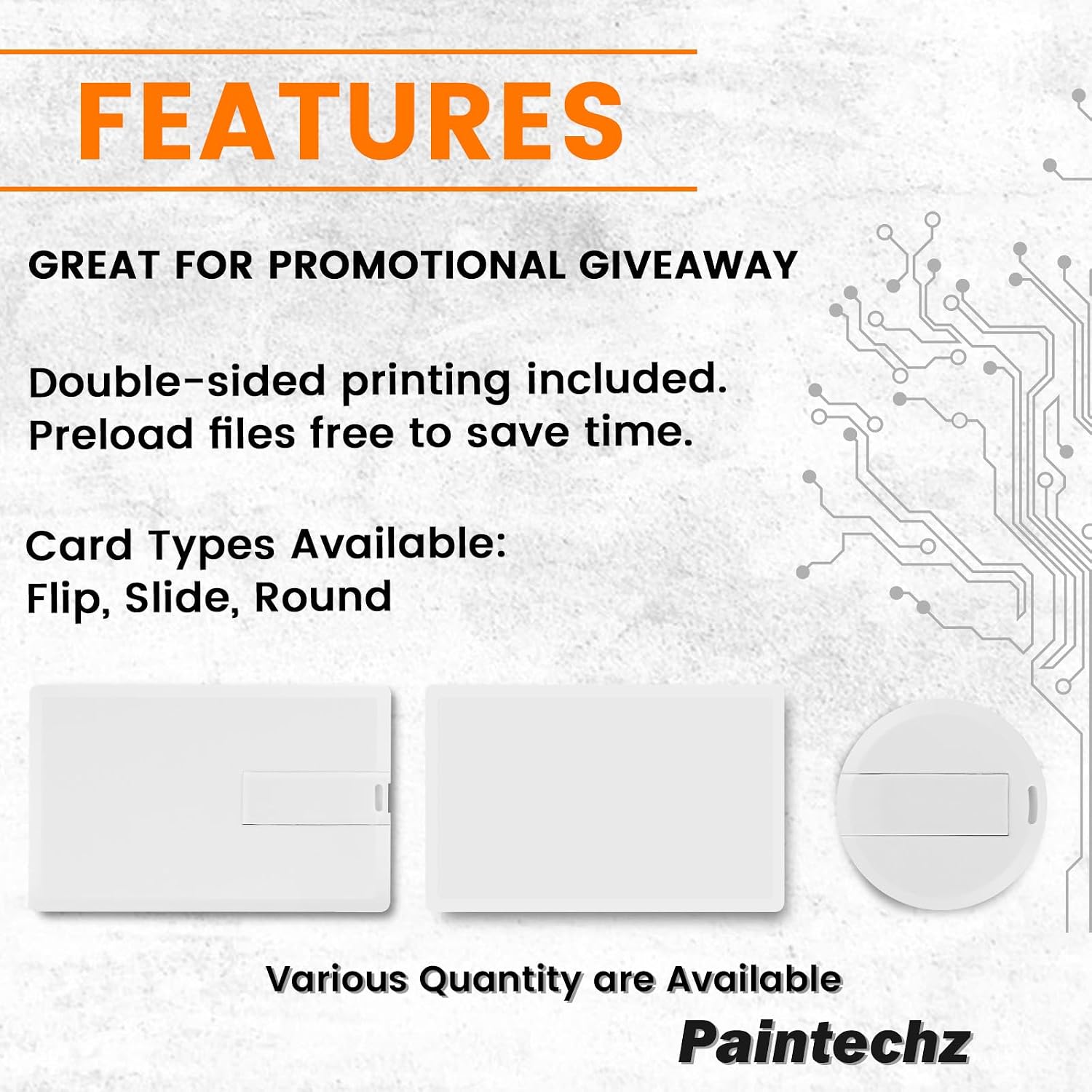 Custom Credit Card USB Flash Drives 200 Pack, Personalized Logo Text Bulk - as Corporate Gifts and Promotional Giveaways - Customizable 2GB