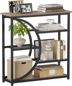 Snughome Entryway Table, Narrow Console Table, Industrial Sofa Table with 5 Tier Storage Shelves, Entrance Table for Hallway, Behind The Couch, Living Room, Foyer, Grey
