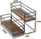 6 Bottle Coffee Syrup Rack Organizer 2 Tier Syrup Holder Stand for Coffee Bar Syrup Storage Shelves for Bar Family Storage Small Wine Rack for Syrup Wine Dressing