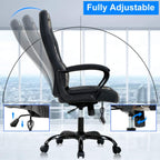 Office Chair Gaming Chair Desk Chair Ergonomic High Back Massage Computer Chair with Lumbar Support & Comfort Armrest PU Leather Rolling Task Racing PC Swivel Executive Chair for Men Women, Camo