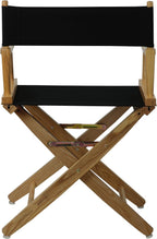 American Trails Extra-Wide Premium 18" Director's Chair Natural Frame with Black Canvas