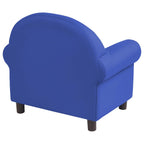 Little Lux Upholstered Preschool Chair, Plush Furniture for Kids Room, Classroom, Daycare - Blue