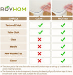 Royhom Clear Table Protector 36 x 60 Inch - 1.5mm Thick Plastic Table Cover, Clear Table Cover Protector Rectangle, Waterproof PVC Desk Mat for Coffee Table, Writing Desk, Dining Room, Dresser
