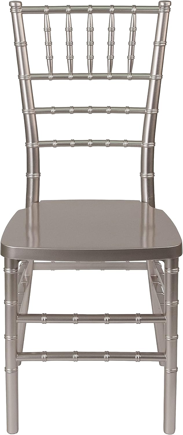 Flash Furniture HERCULES PREMIUM Series Pewter Resin Stacking Chiavari Chair