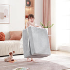 Foldable Floor Mattress for Kids, Toddler Washable Tri Folding Floor Nap Mat for Sleeping Daycare, Child Trifold Futon Sofa Bed with Storage Bag for Girls and Boys