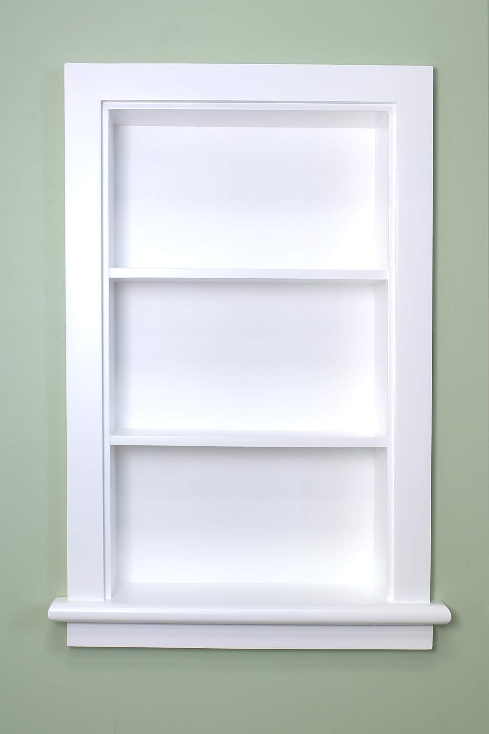 14x24 Aiden Recessed Wall Niche Medicine Cabinet Replacement, in The Wall Bathroom Cabinet Insert Shelf/Shelves, Made in North America, Real Wood, NO MDF, Plain, White