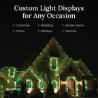Pro Christmas C9 Light Cord - 250 ft Spool, 500 Bulb Sockets, 6” Spacing, Green Wire - Outdoor Strand for Holiday Decor, Home and Roofline, Foliage (Plugs not Included)