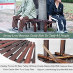 Tree Bench Wrap Around,Wooden Curved Bench Weatherproof Outdoor Benches,for Garden Patio Deck Lawn Yard(Color1)
