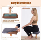 Meditation Bench - Yoga Bench,Wooden Zen Meditation Stool Kneeling Bench for Mindfulness Practice Tea Ceremony and Relaxation Ergonomic Design for Comfort and Support Househol (Blue)