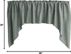 Zen Creative Designs Cotton 1/8inch Gingham Checkered Print Swag Cotton Window Valance Home Décor Bedroom Nursery Kitchen Window (Hunter Green)